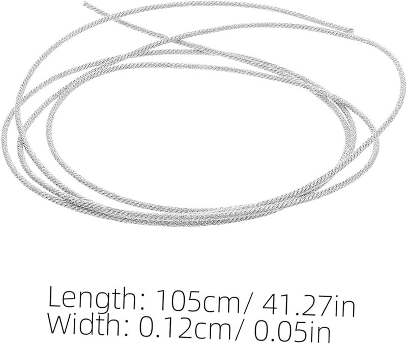 Silver Braided Speaker Wire 1m Heat Resistant Flexible Audio Cable for Home Theater Car RV Outdoor - Image 3