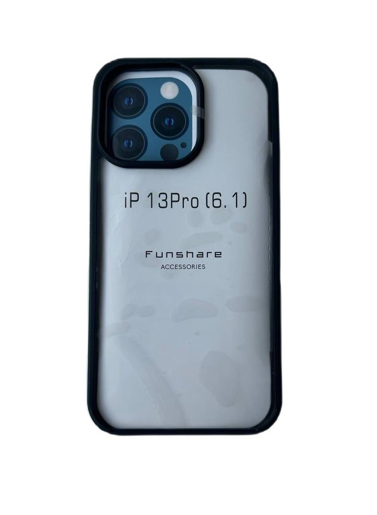 FunShare Clear Case with Metal Side for iPhone 13 Pro- Green - Image 1