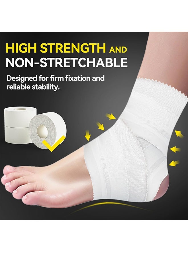 4 Pack Athletic Tape, Easy Tear Sports Tape with Serrated Edges, Strong Adhesion, No Residue, Ideal for Gymnastics, Boxing, Lacrosse, Hockey and First Aid (White, 1.5 in x 45 ft x 4 Rolls) - Image 3