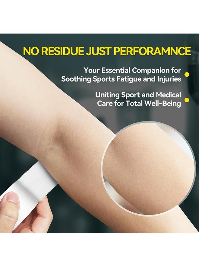 4 Pack Athletic Tape, Easy Tear Sports Tape with Serrated Edges, Strong Adhesion, No Residue, Ideal for Gymnastics, Boxing, Lacrosse, Hockey and First Aid (White, 1.5 in x 45 ft x 4 Rolls) - Image 4