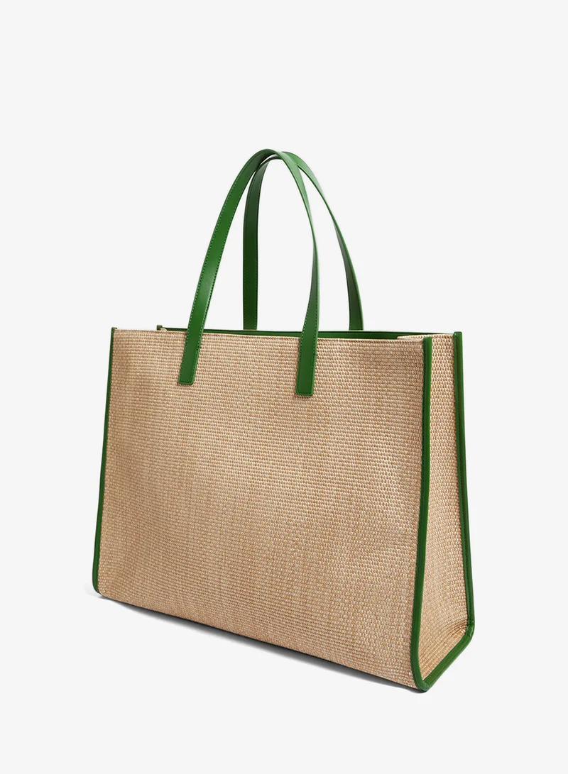 Ted Baker  Faux Raffia Large Icon Bag for Women | Best Price UAE