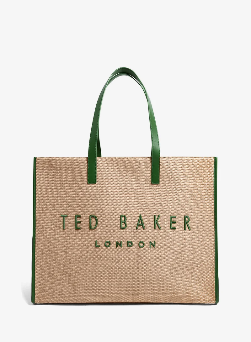 Ted Baker Faux Raffia Large Icon Bag