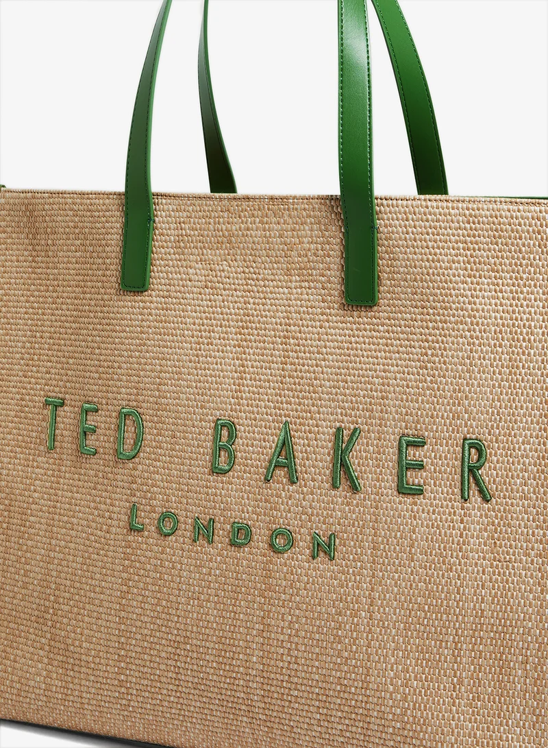 Ted Baker  Faux Raffia Large Icon Bag for Women | Best Price UAE
