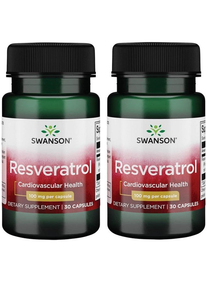 Swanson Resveratrol 100 100 Milligrams 30 Capsules (2 Pack)