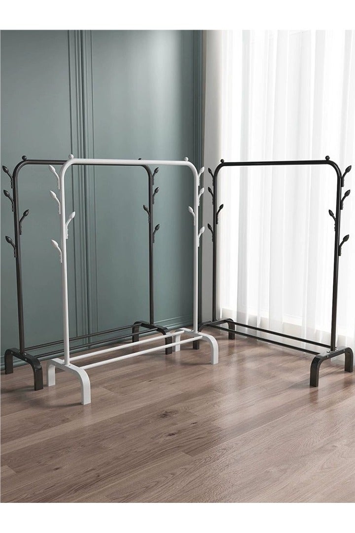 Single-layer single-pole hanger with side hook black-steel - Image 4