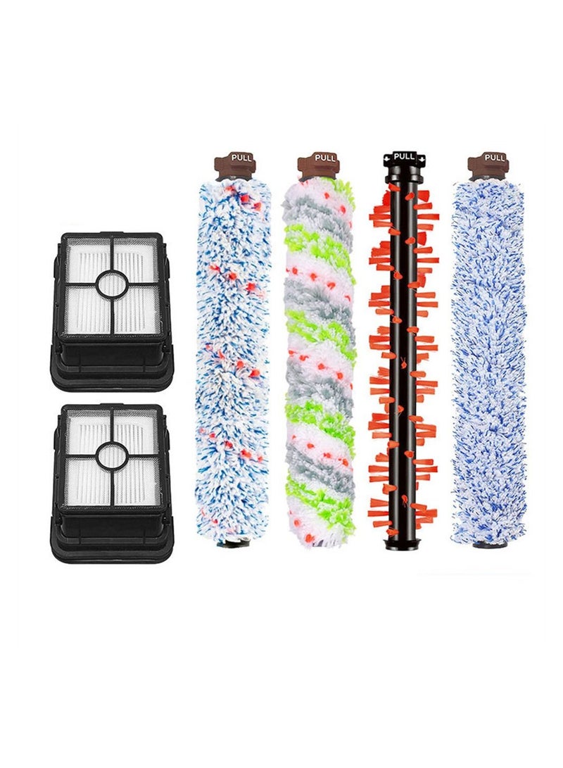 4 Pack Multi-Surface Brush Roll, 2 Pack Vacuum Filters Replacement Parts, Suitable for Bissell Vacuum Cleaner Parts - Image 1