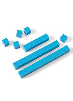 hand2mind Blue Plastic Base Ten Unit Blocks Place Value Blocks Counting Cubes For Kids Math Base Ten Blocks Classroom Set Math Blocks Kindergarten Base 10 Math Manipulatives (Set Of 100)  - Image 4
