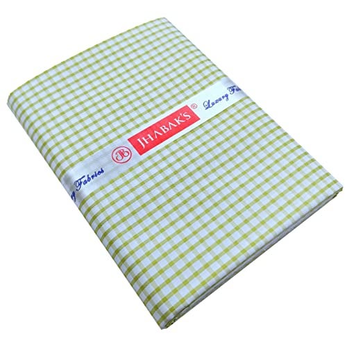 JHABAK'S Unstitched Polyester Checkered Shirt & Trouser Fabric - 2.25 mtr Shirt Cloth - 1.20 mtr Pant Piece - Image 3