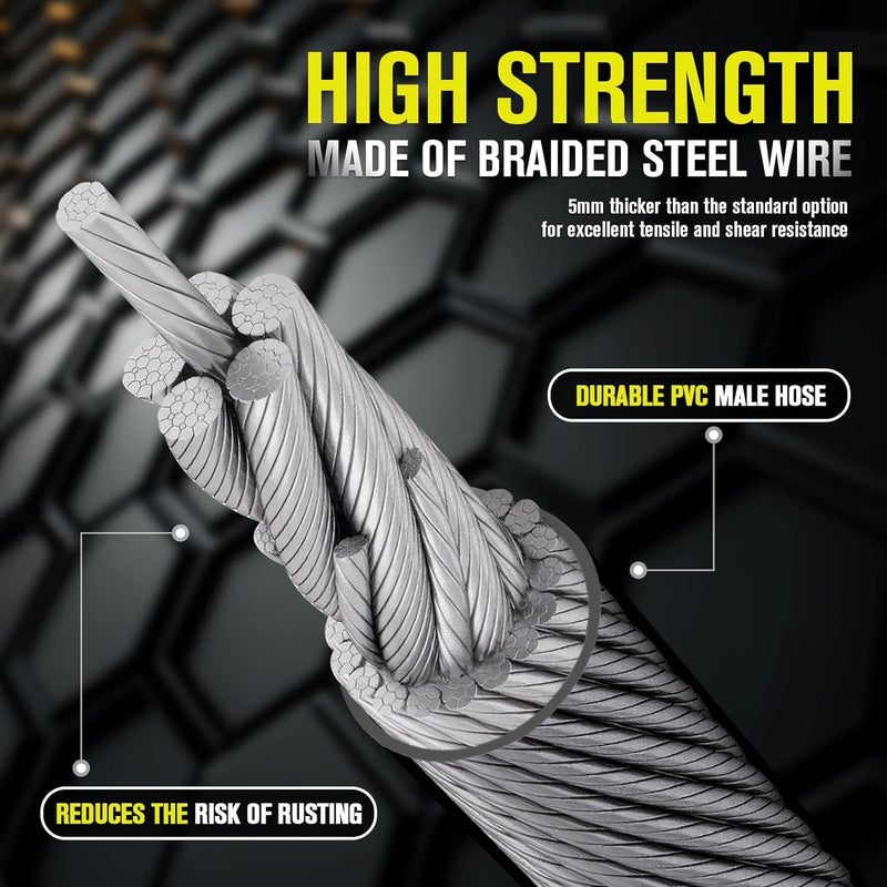 Autobizarre Anti-Theft Heavy Duty Security Adjustable Steering Wheel Lock With Seat Belt Lock Universal for All Cars (Yellow) - Image 5