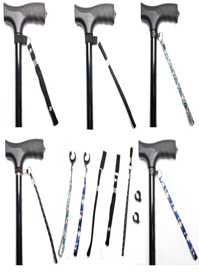 ComsenMed 5-Pack walking stick strap,walking stick straps for wrist,About 9 inches long,Five models of webbing.Single Wrist Strap Loop Lanyard,compatible 19 and 22.2MM walking Canes or Sticks. - Image 3