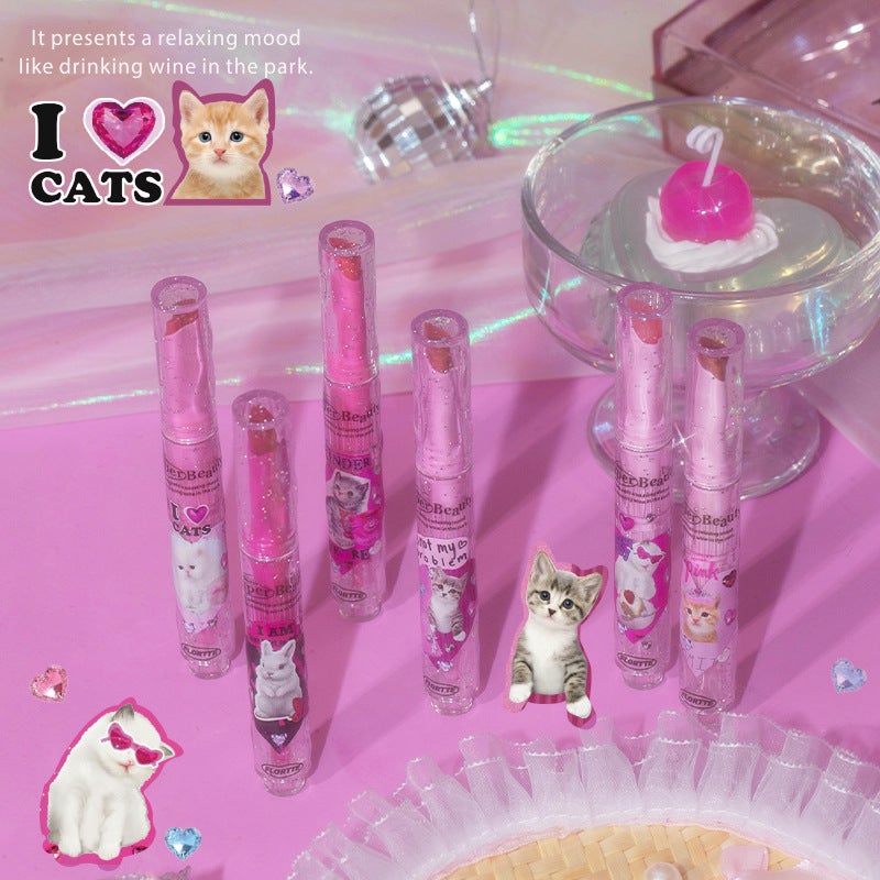 Flortte/Flower Loria Strange Melia Solid Lip Gloss First Kiss Love Stick Lipstick Moisturizing Gloss Lip Glaze - Image 4