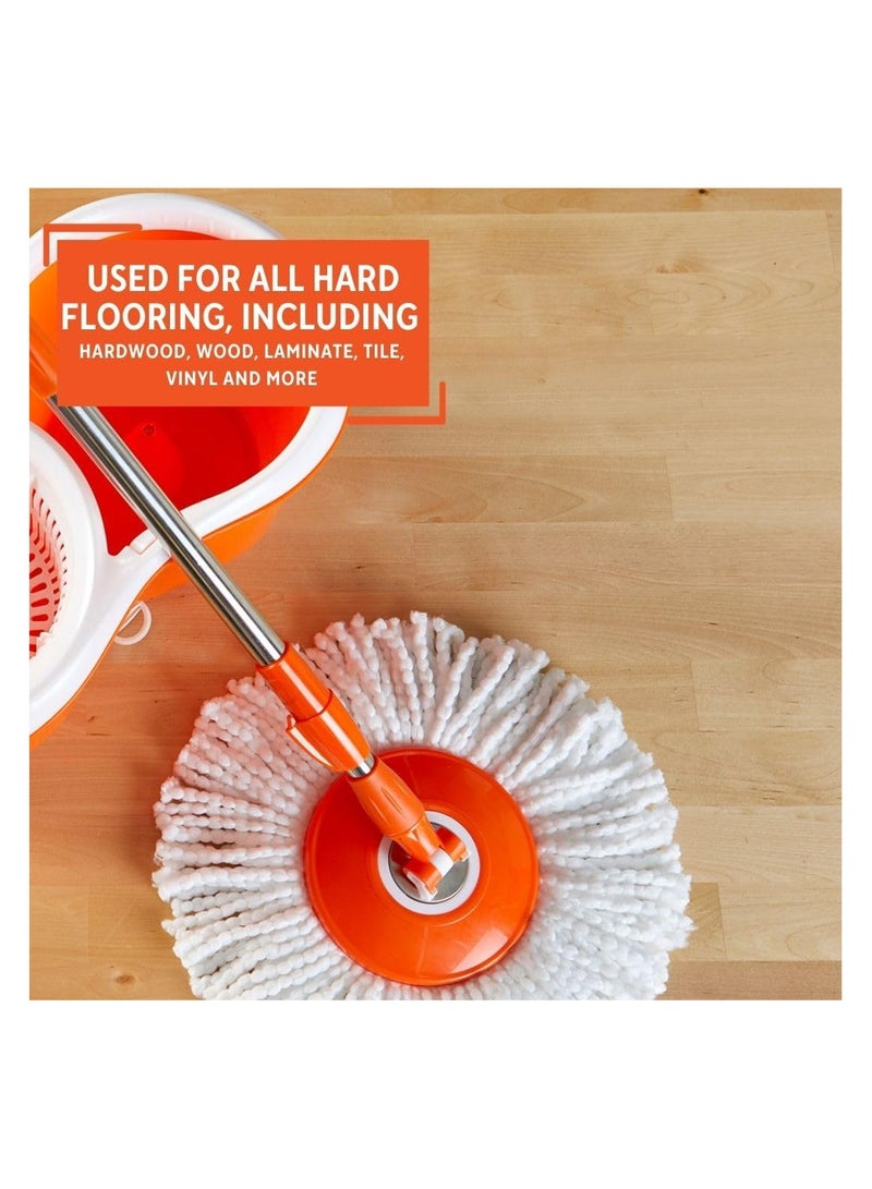 bunca Spin Mop with Bucket and Metal Handle_Orange - Image 4