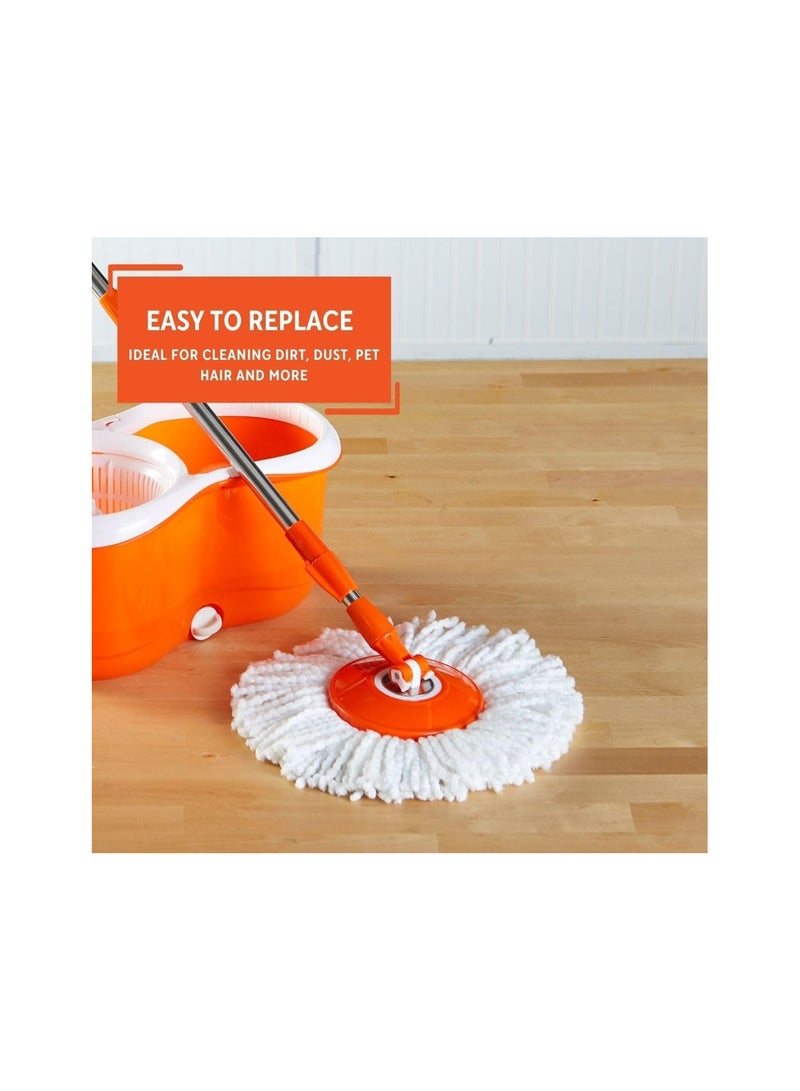 bunca Spin Mop with Bucket and Metal Handle_Orange - Image 3
