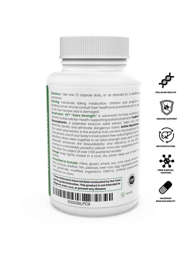 Pure Therapro Rx OncoProtect ES *HIGH DOSE* 60 VCaps | 100mg of Glucoraphanin "truebroc" Per Capsule | truebroc was Extensively Studied at Johns Hopkins | Includes Active Myrosinase | Zero Fillers, Vegan, Pharma Grade - Image 2