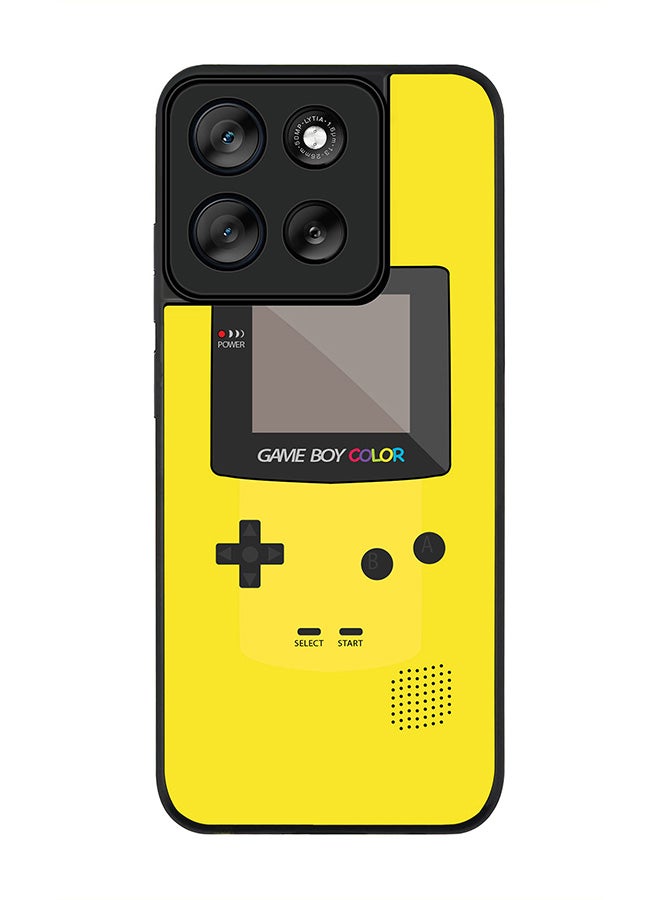 Stylizedd For Motorola Moto G56 Case,Slim fit Camera Protection, Shockproof Thin Phone cover  - Gameboy Color - Yellow - Image 1
