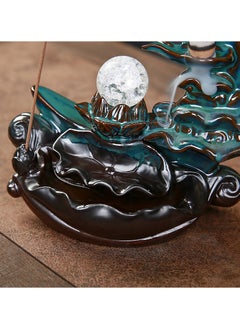 General Lotus pond moonlight incense burner for home indoor aromatherapy creative decorative ceramic incense burner helps you relax your body and mind  - Image 3