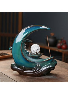 General Lotus pond moonlight incense burner for home indoor aromatherapy creative decorative ceramic incense burner helps you relax your body and mind  - Image 2