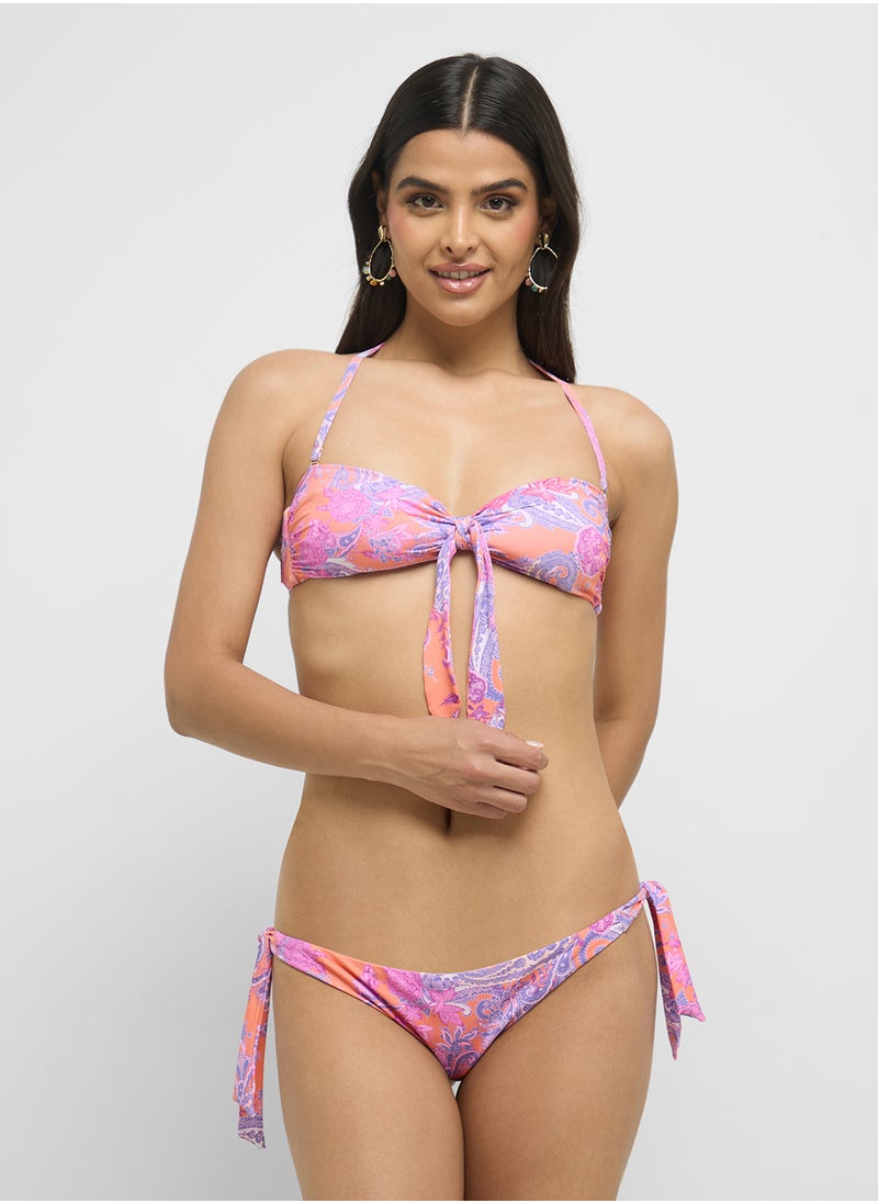 GUESS Printed Halter Neck Bandeau  - Image 1