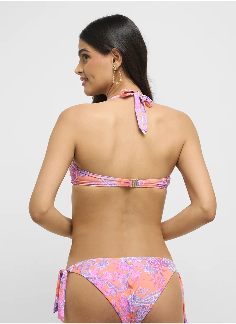 جس Printed Halter Neck Bandeau