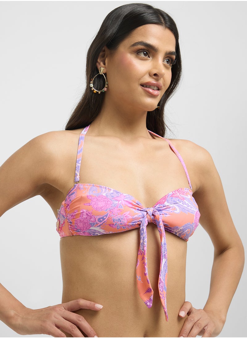 GUESS Printed Halter Neck Bandeau  - Image 3
