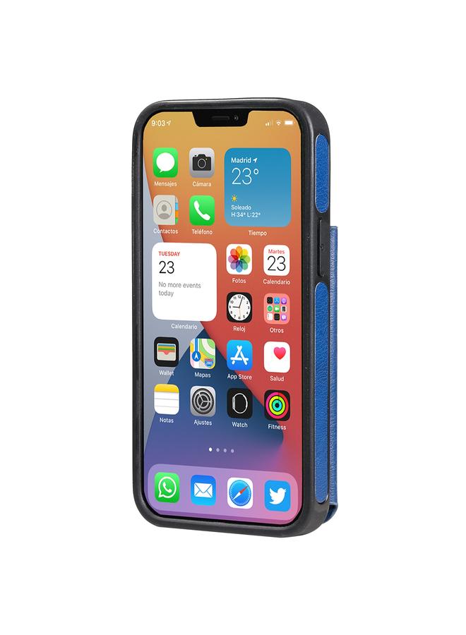 زبون جراب لهاتف iPhone 12 mini بنقش شجرة قطة، جراب واقٍ مقاوم للصدمات مع فتحات للبطاقات وإطار للصور وحامل - Image 3