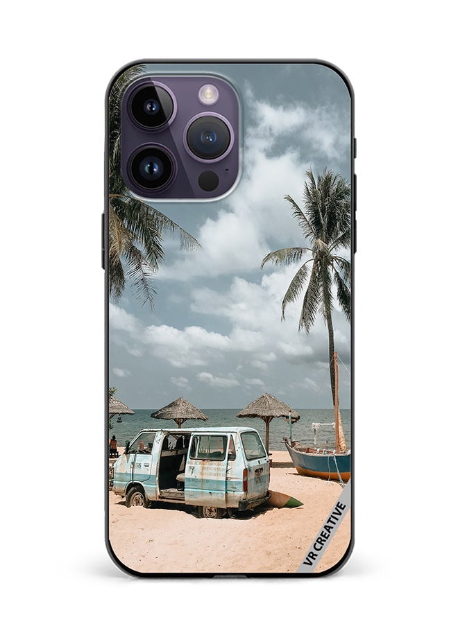 VR CREATIVE Protective Case Cover For Apple iPhone 15 Pro Moody Summer Day Design Multicolour - Image 1