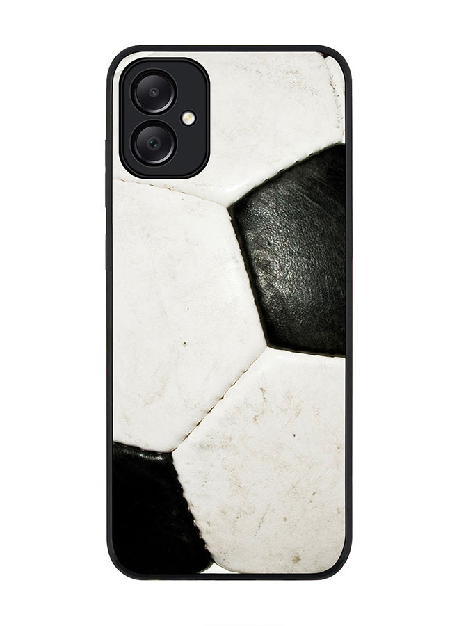Stylizedd Rugged Black edge case for Samsung Galaxy A05, Slim fit Soft Case Flexible Anti Drop TPU Gel Thin Cover- Football (Soccer Ball) - Image 1