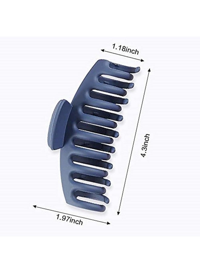 Blubby 6 Pcs Hair Claws Clip,Women & Girl Large Hair Claw Clips,Square Claw Clutche Rectangular Hair Clutcher Hair Styling Accessories,Non-slip Hair Claw Clip for Thin & Thick Hair (Multicolor) - Image 2