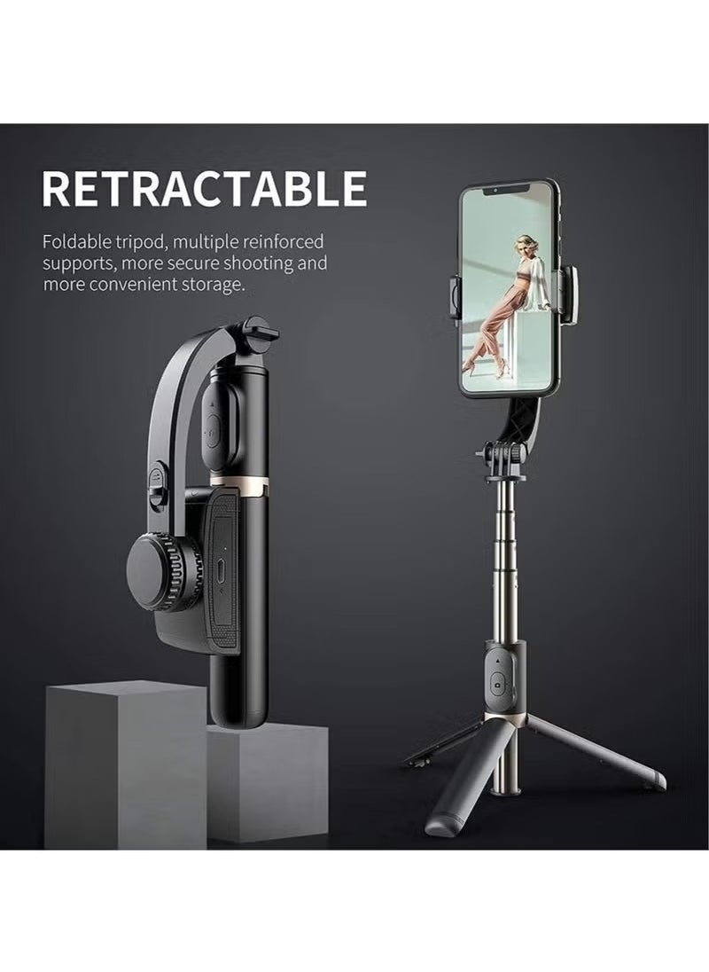 MIGOFAST - 1Axis Handheld Gimbal Stabilizer for Smartphone with Extendable Bluetooth Selfie Stick and Tripod Multifunction Remote 360 Degree Automatic Rotation - Image 1