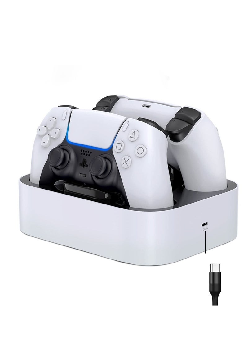 Captaintech Controller Charging Station for PS5 DualSense Playstation 5, Dual Charging Dock with LED Indicator, Type-C Fast Charging - Image 1