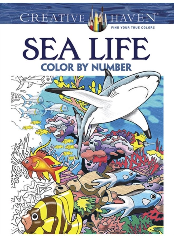 كتاب تلوين الحياة البحرية بالأرقام - غلاف ورقي