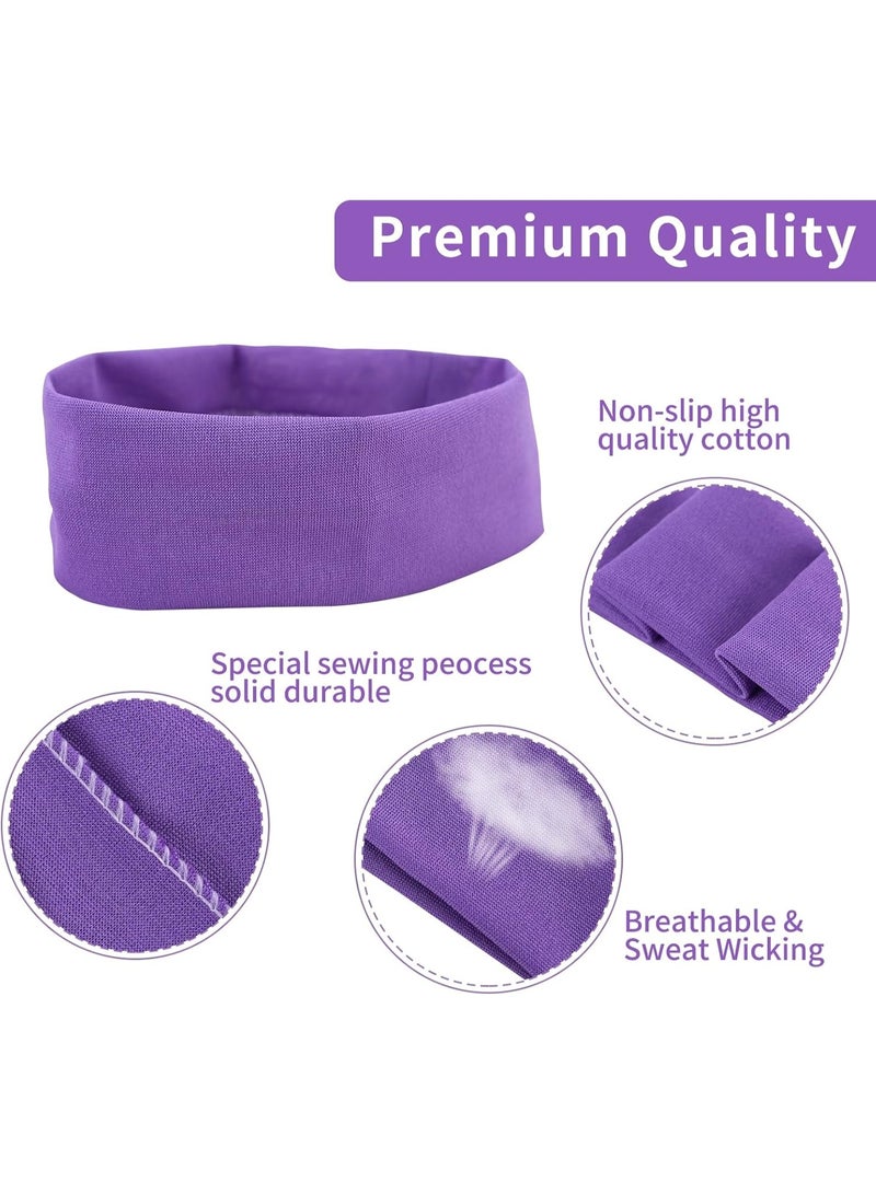 18 قطعة من عصابات الرأس الملونة للعرق للنساء للتمارين، عصابة رأس رياضية مرنة للجري غير قابلة للانزلاق، أشرطة قطنية لليوغا، صالة الألعاب الرياضية، الغولف، التنس، كرة القدم، والتمارين الرياضية (ألوان مختلطة) - Image 3