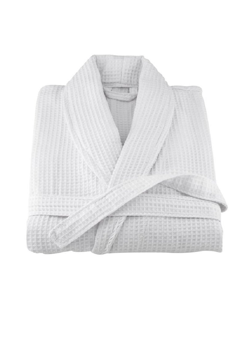 Blueberry - Waffle Weave Lightweight Kimono Spa  Bathrobe Standard Size - Image 1