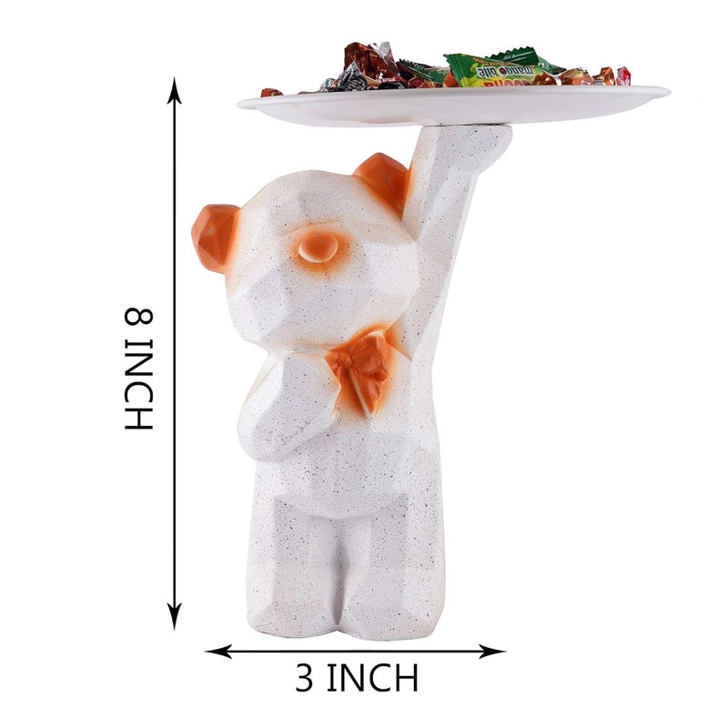 SAJAWATAM SAJAWATAM Decoration Cool Bear Showpiece for Home Shelves Decor Item Home Kitchen DecorOffice DecorResin MultifunctionalPhoneWalletsUnique Shelf Tabletop Decoration White  - Image 5