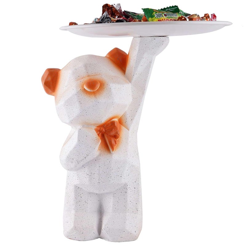 SAJAWATAM SAJAWATAM Decoration Cool Bear Showpiece for Home Shelves Decor Item Home Kitchen DecorOffice DecorResin MultifunctionalPhoneWalletsUnique Shelf Tabletop Decoration White  - Image 2