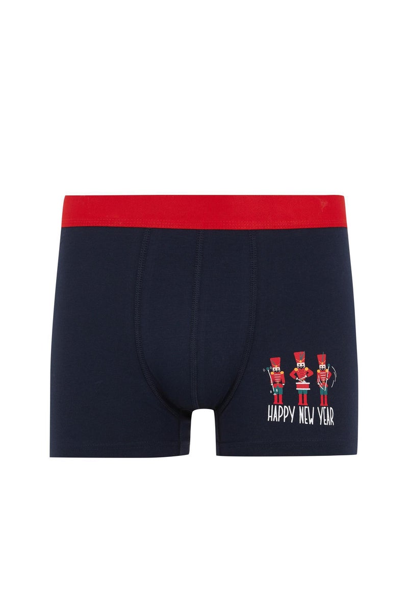DeFacto Man Christmas Themed Regular Fit 3 Piece Boxers  - Image 4