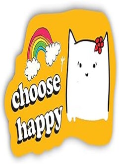 Ym Sketch YM Sketch Laptop Sticker - Choose happy| 6x6 cm area size, 1Pcs| easy peeling and Stick Gift For college,office,artists,students,your car,notebook,laptop,fridge,desk,skateboard 