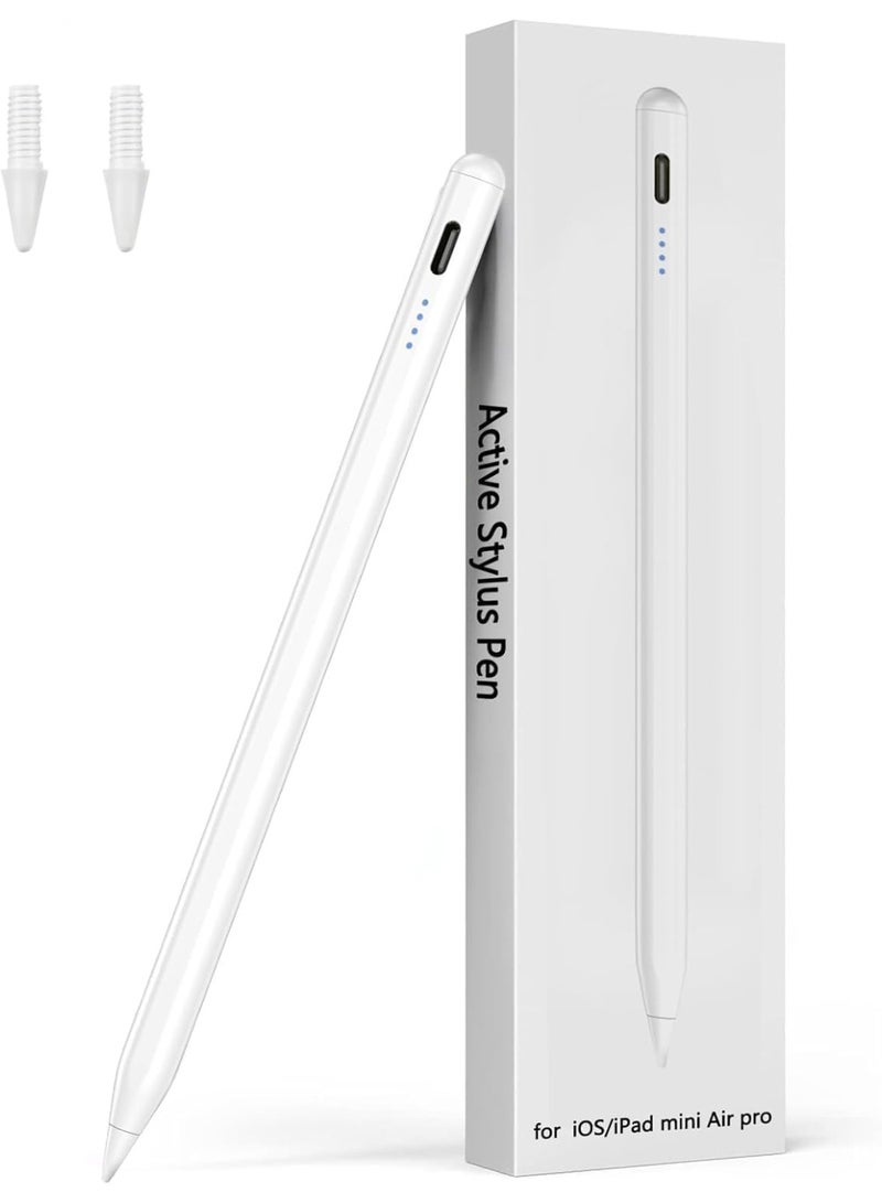 Universal Stylus Pen for iPad with Palm Rejection and Tilt Sensitivity, Magnetic Attachment and USB-C Charging, Compatible with iPad Pro, Air and Mini Models - Image 1