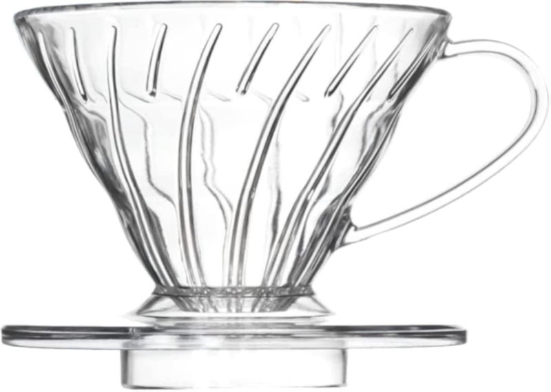 V 02 60Â° Cone Plastic Coffee Dripper, 1-4 Cups, Pour Over Coffee Maker, Reusable Coffee Filter Cup, Slow Brewing Accessories for Home, Cafe, Restaurants