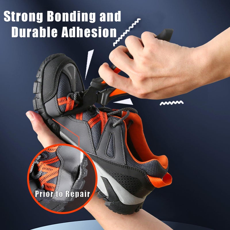 PHIXBEAR Professional Grade Shoe Glue Repair Adhesive, Heavy Duty Clear Flexible Glue : Low Odor, No White, No Hard, 1.05 fl oz - Image 2