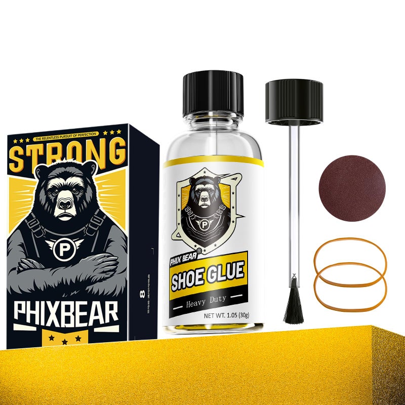 PHIXBEAR Professional Grade Shoe Glue Repair Adhesive, Heavy Duty Clear Flexible Glue : Low Odor, No White, No Hard, 1.05 fl oz - Image 1