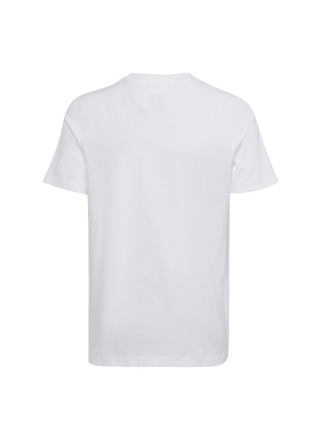 Adidas adidas U Bl Tee White Training T-Shirts 7-8Y  - Image 3