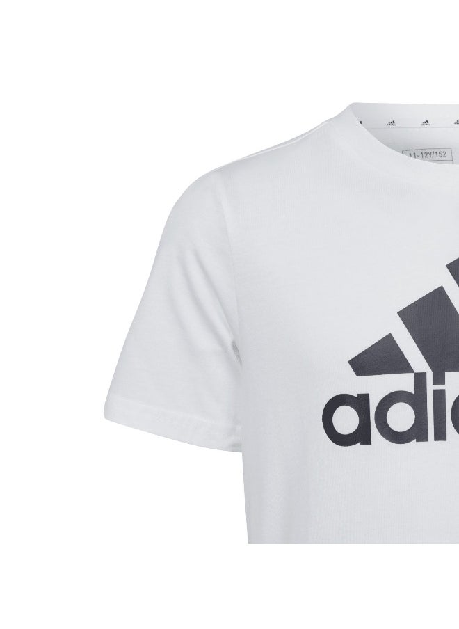 Adidas adidas U Bl Tee White Training T-Shirts 7-8Y  - Image 5