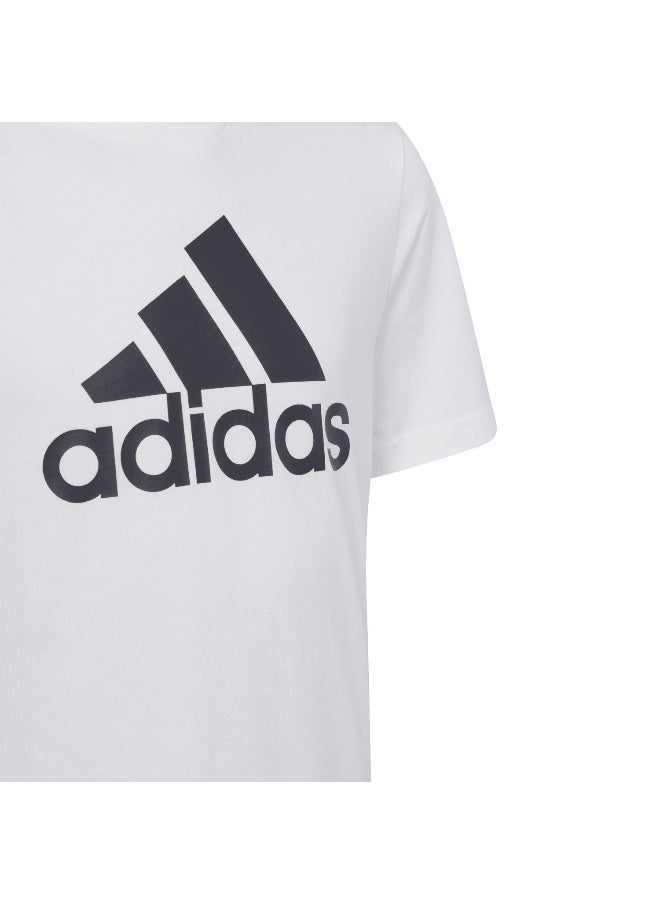 Adidas adidas U Bl Tee White Training T-Shirts 7-8Y  - Image 4