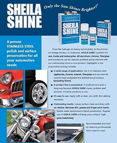 Sheila Shine Shiela Shine 3 Oz. Stainless Steel Cleaner and Polish Spray, Removes Grease, Fingerprints, Watermarks in Household, Kitchen Cleaner Spray for Stainless Steel Ideal for Appliances, Fridge, Sink, Stoves - Image 4