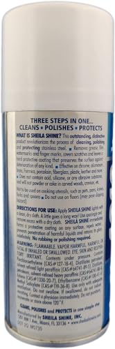 Sheila Shine Shiela Shine 3 Oz. Stainless Steel Cleaner and Polish Spray, Removes Grease, Fingerprints, Watermarks in Household, Kitchen Cleaner Spray for Stainless Steel Ideal for Appliances, Fridge, Sink, Stoves - Image 2