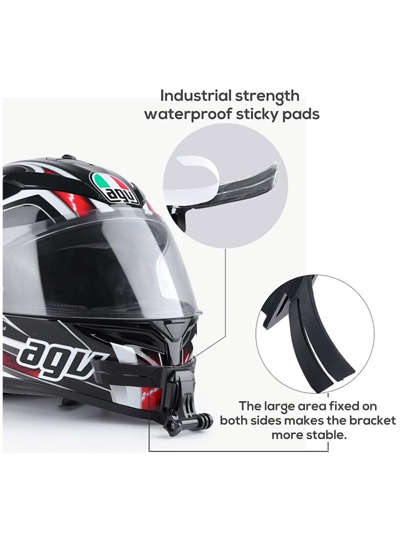 SYOSI - Motorcycle Helmet Chin Mount Kit for Gopro and Mobile Phone, Helmet Adhesive Mount with Phone Clip for GoPro Hero 10/9/8/7/6/5, for DJI Osmo Action, Action Camera, and Smartphone - Image 1