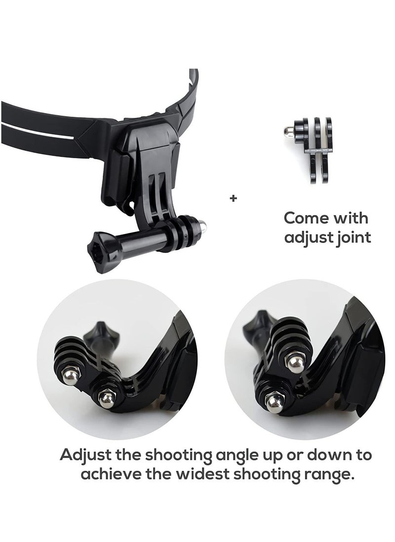 SYOSI - Motorcycle Helmet Chin Mount Kit for Gopro and Mobile Phone, Helmet Adhesive Mount with Phone Clip for GoPro Hero 10/9/8/7/6/5, for DJI Osmo Action, Action Camera, and Smartphone - Image 1