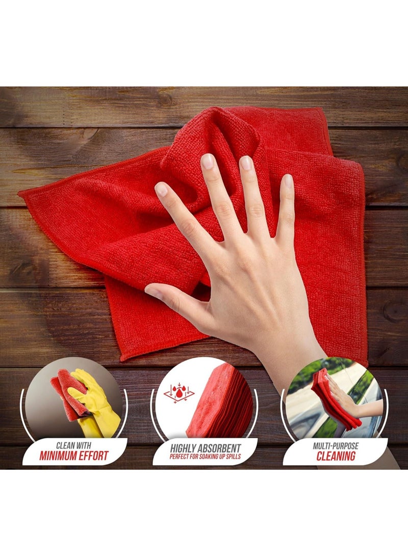 5 قطع من قماش التنظيف المصنوع من الألياف الدقيقة بطول 40 سم، مناسبة لتنظيف المنزل والمطبخ والسيارة. - Image 2