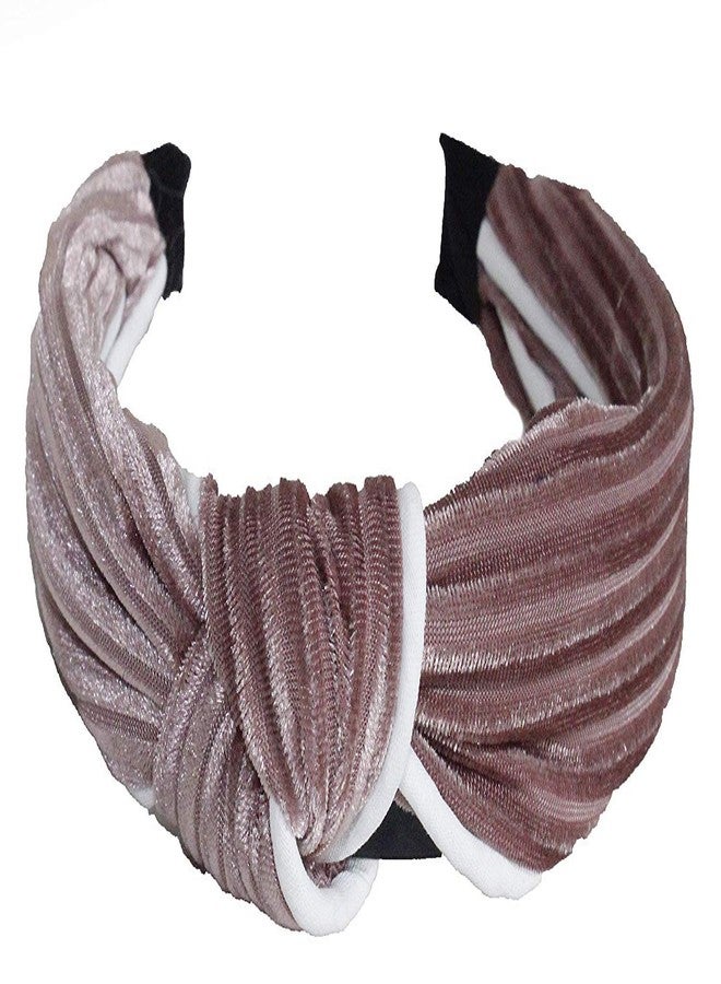 AASA Super Soft Cute Knot Bow Glitter Headband Hair Accessory for Women (Multicolour) - Image 2